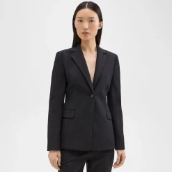 Theory Sculpted Blazer In Stretch Cotton-Blend-Women Suits|Blazers + Jackets