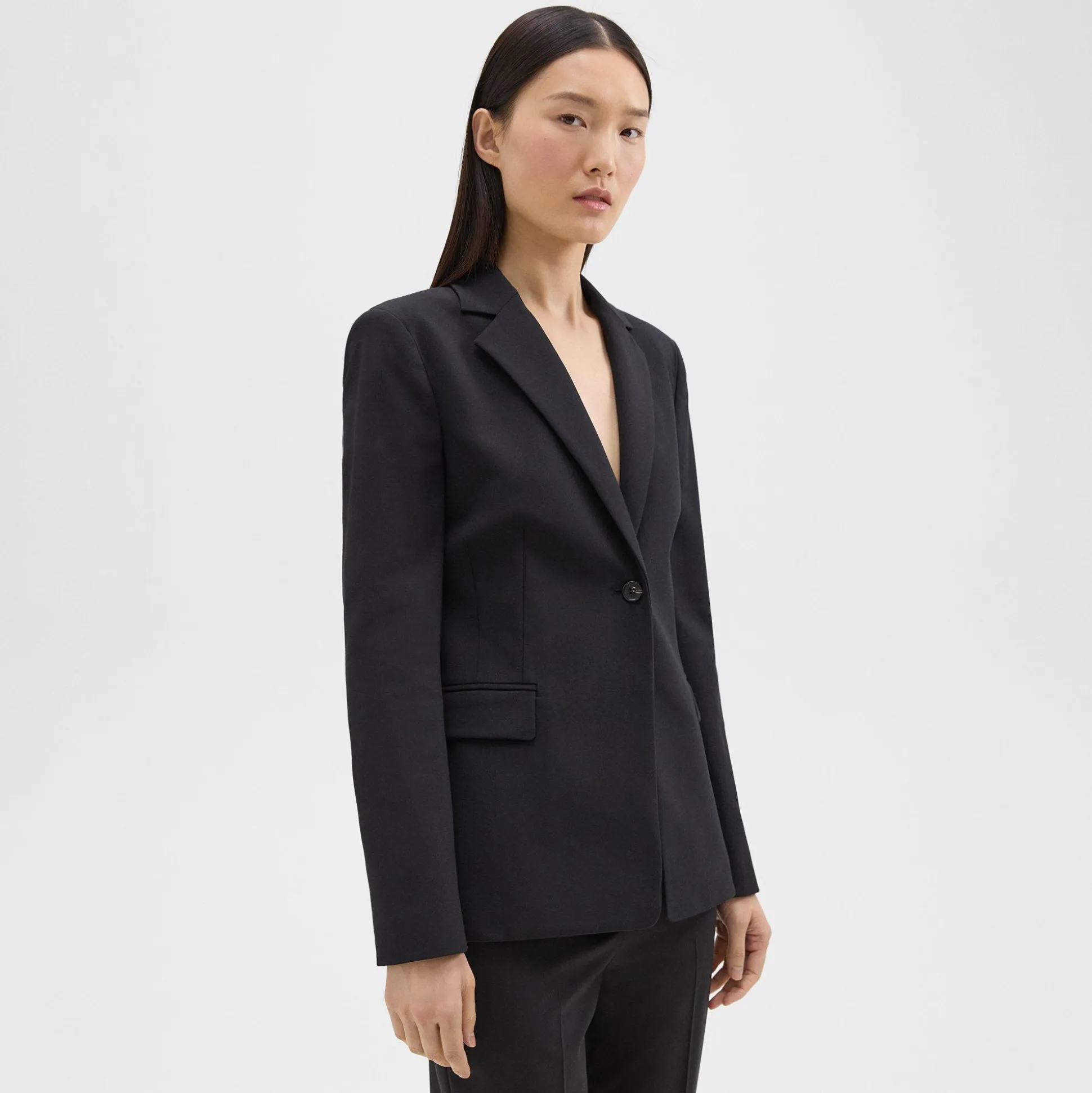Theory Sculpted Blazer In Stretch Cotton-Blend-Women Suits|Blazers + Jackets