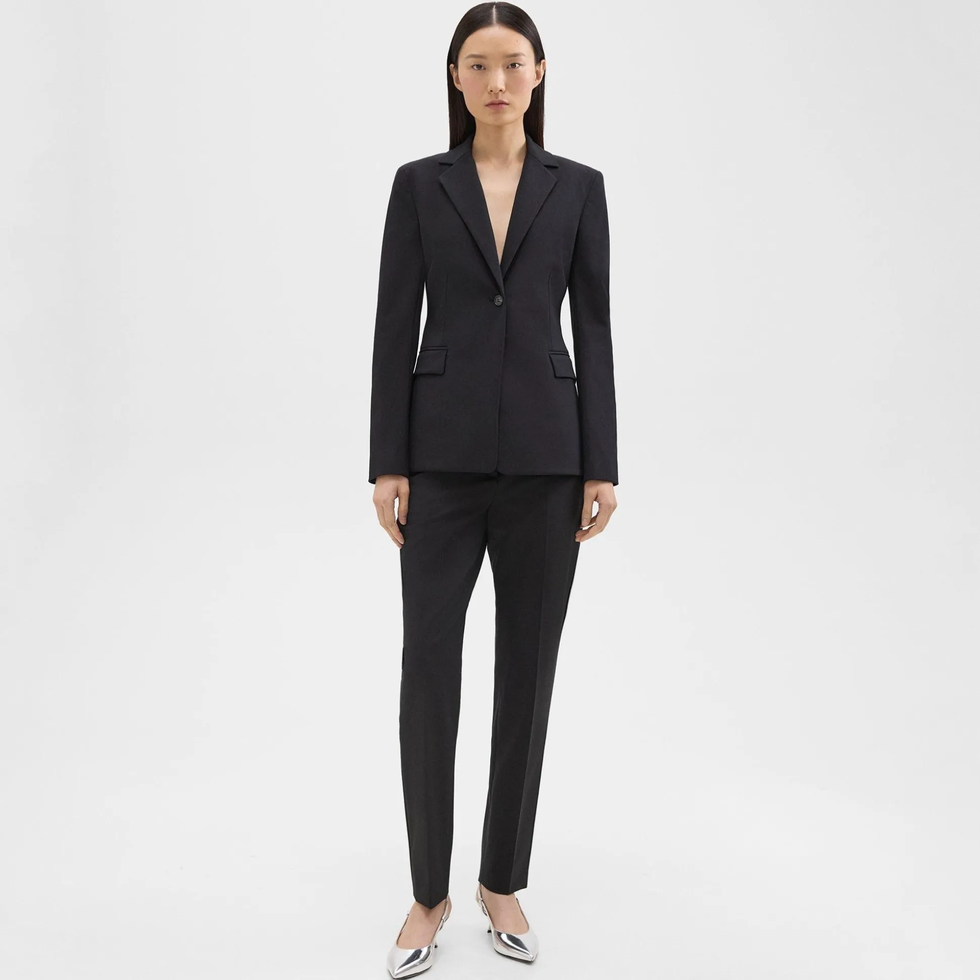 Theory Sculpted Blazer In Stretch Cotton-Blend-Women Suits|Blazers + Jackets