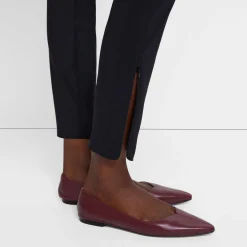 Theory Seamed Slit Legging In Precision Ponte-Women Pants