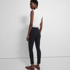 Theory Seamed Slit Legging In Precision Ponte-Women Pants