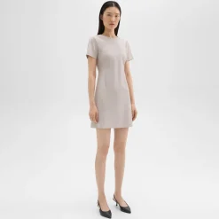 Theory Sheath Dress In Good Wool-Women Dresses
