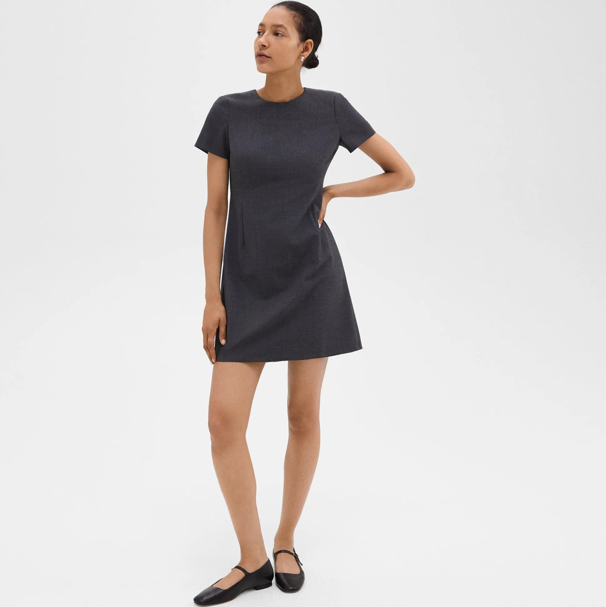 Theory Sheath Dress In Good Wool-Women Suits|Dresses