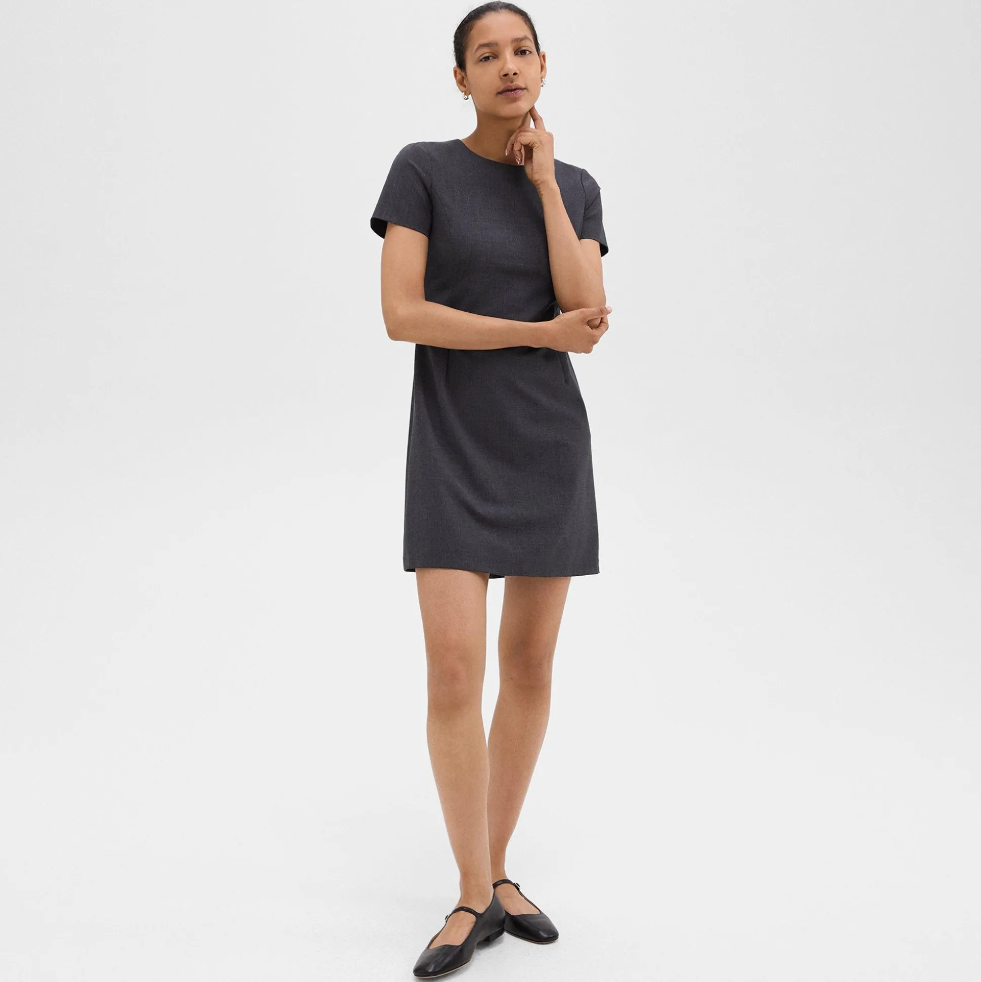 Theory Sheath Dress In Good Wool-Women Suits|Dresses