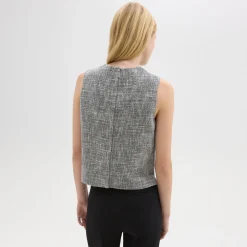 Theory Shell Top In Canvas Tweed-Women Tops