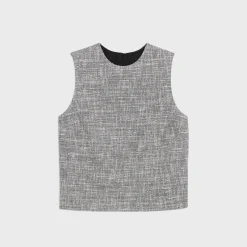 Theory Shell Top In Canvas Tweed-Women Tops