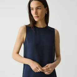 Theory Shell Top In Silk Georgette-Women Tops