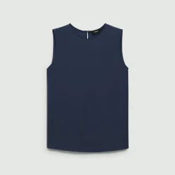 Theory Shell Top In Silk Georgette-Women Tops