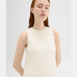 Theory Shift Dress In Double-Face Wool-Cashmere-Women Dresses