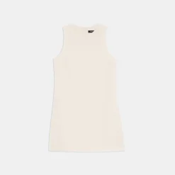 Theory Shift Dress In Double-Face Wool-Cashmere-Women Dresses