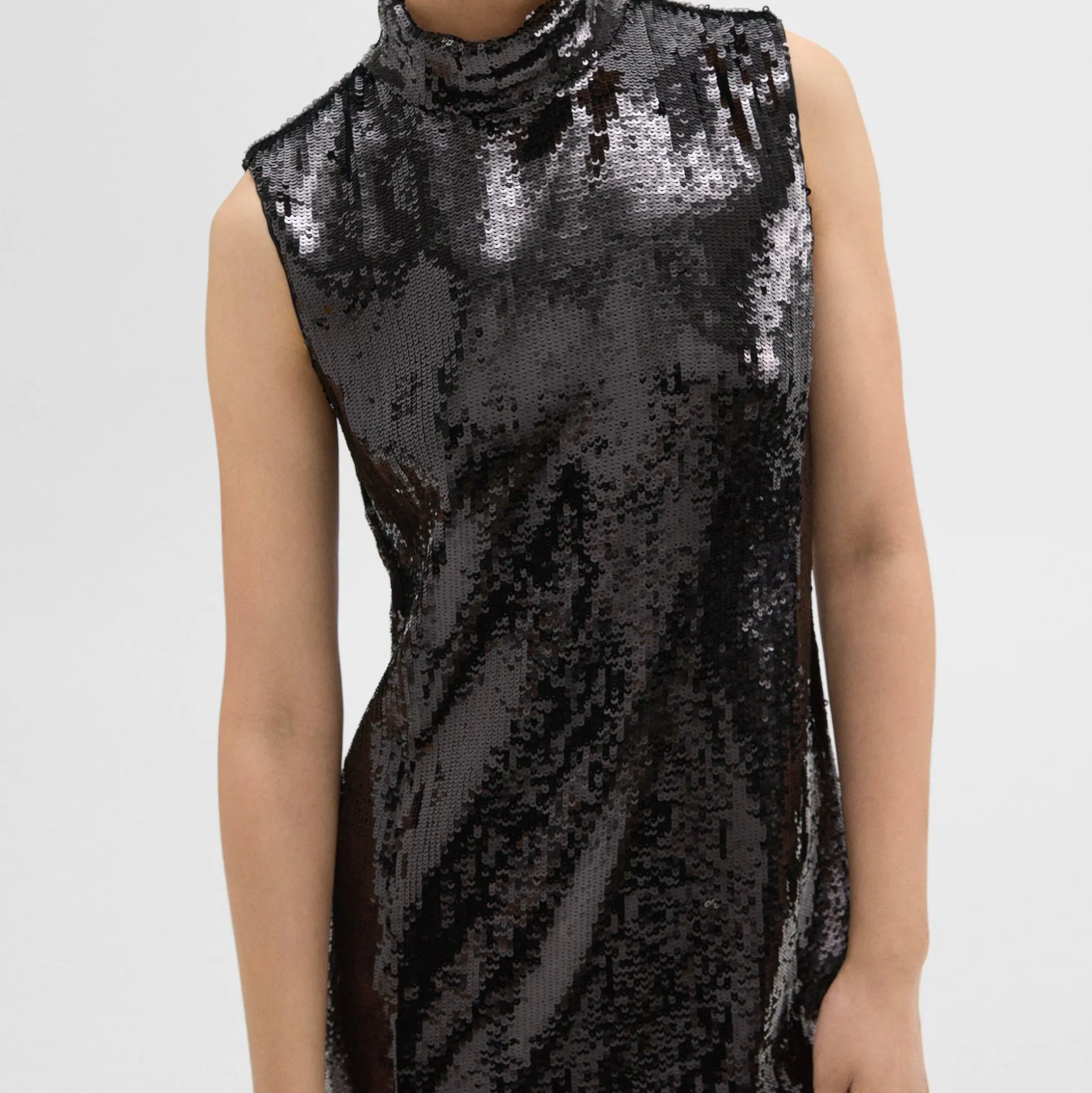 Theory Shift Dress In Recycled Sequins-Women Dresses