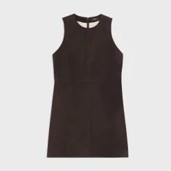 Theory Shift Dress In Suede-Women Dresses