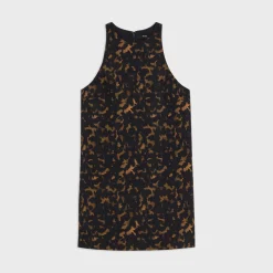 Theory Shift Dress In Tortoiseshell Printed Crepe-Women Dresses