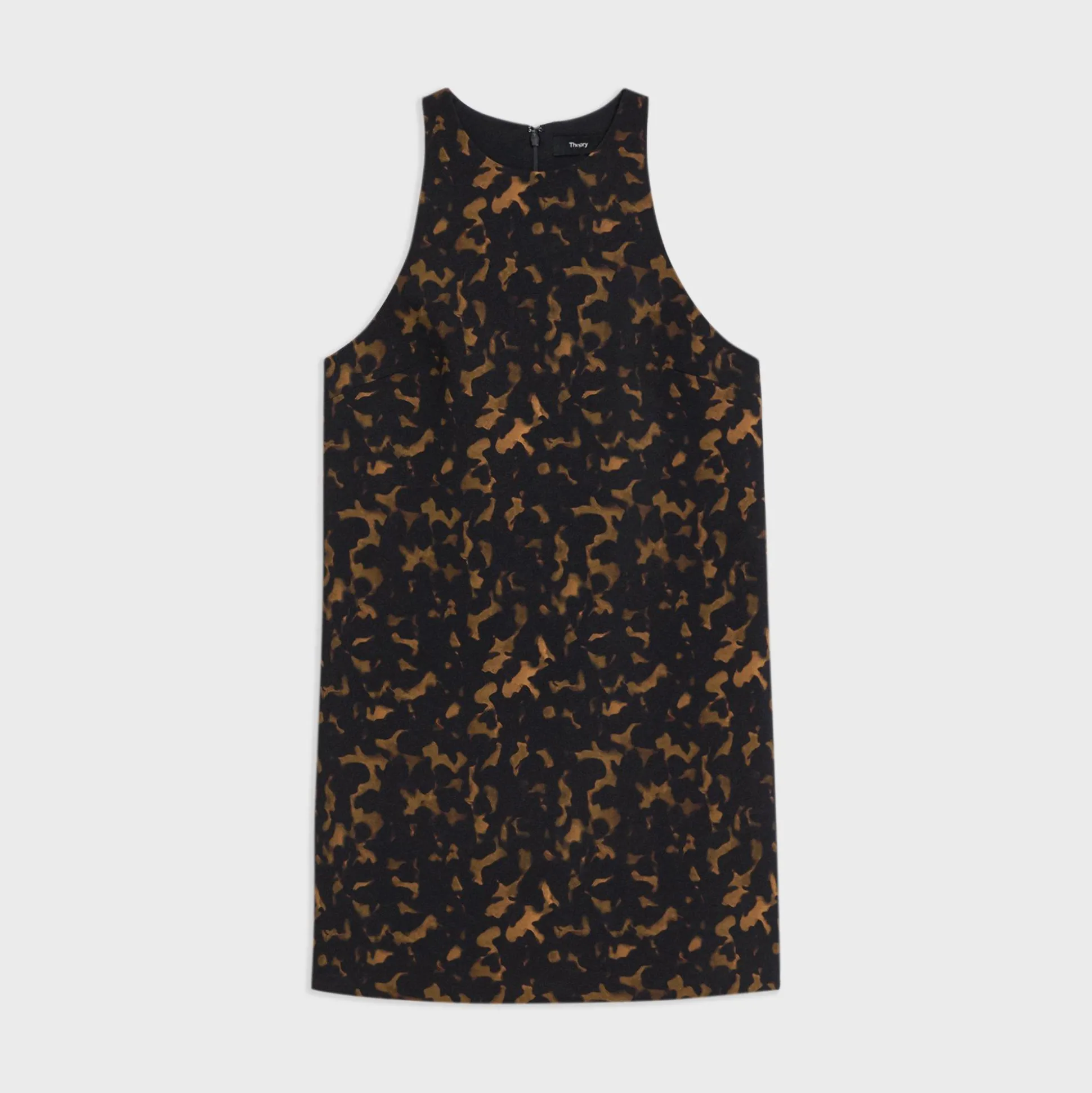 Theory Shift Dress In Tortoiseshell Printed Crepe-Women Dresses