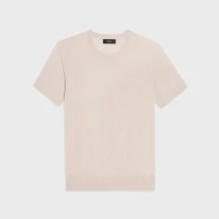 Theory Short-Sleeve Sweater In Regal Wool-Women Sweaters + Cardigans