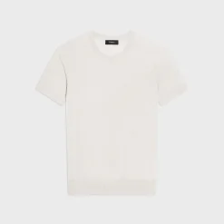 Theory Short-Sleeve Sweater In Regal Wool-Women Tops|T-Shirts