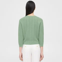 Theory Shrunken Cardigan In Cotton-Blend-Women Sweaters + Cardigans