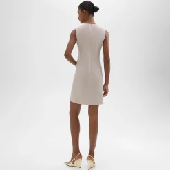 Theory Sleeveless Fitted Dress In Good Wool-Women Dresses