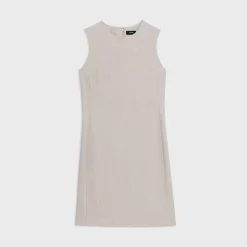 Theory Sleeveless Fitted Dress In Good Wool-Women Dresses