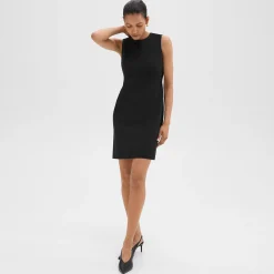 Theory Sleeveless Fitted Dress In Good Wool-Women Suits|Dresses