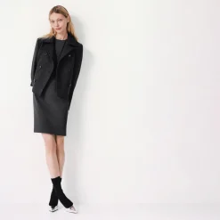 Theory Sleeveless Fitted Dress In Good Wool-Women Suits|Dresses