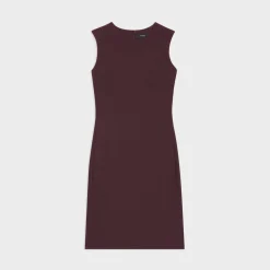 Theory Sleeveless Fitted Dress In Good Wool-Women Suits|Dresses