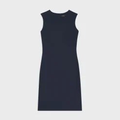 Theory Sleeveless Fitted Dress In Good Wool-Women Suits|Dresses