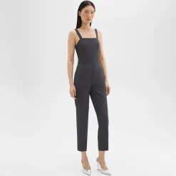 Theory Sleeveless Jumpsuit In Good Wool-Women Suits|Pants