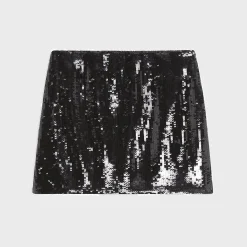 Theory Slice Mini Skirt In Recycled Sequins-Women Skirts