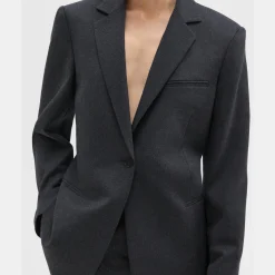 Theory Slim Blazer In Sleek Flannel-Women Suits|Blazers + Jackets
