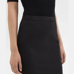 Theory Slim Pencil Skirt In Good Wool-Women Suits|Skirts