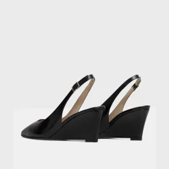 Theory Slingback Wedge In Leather-Women Shoes