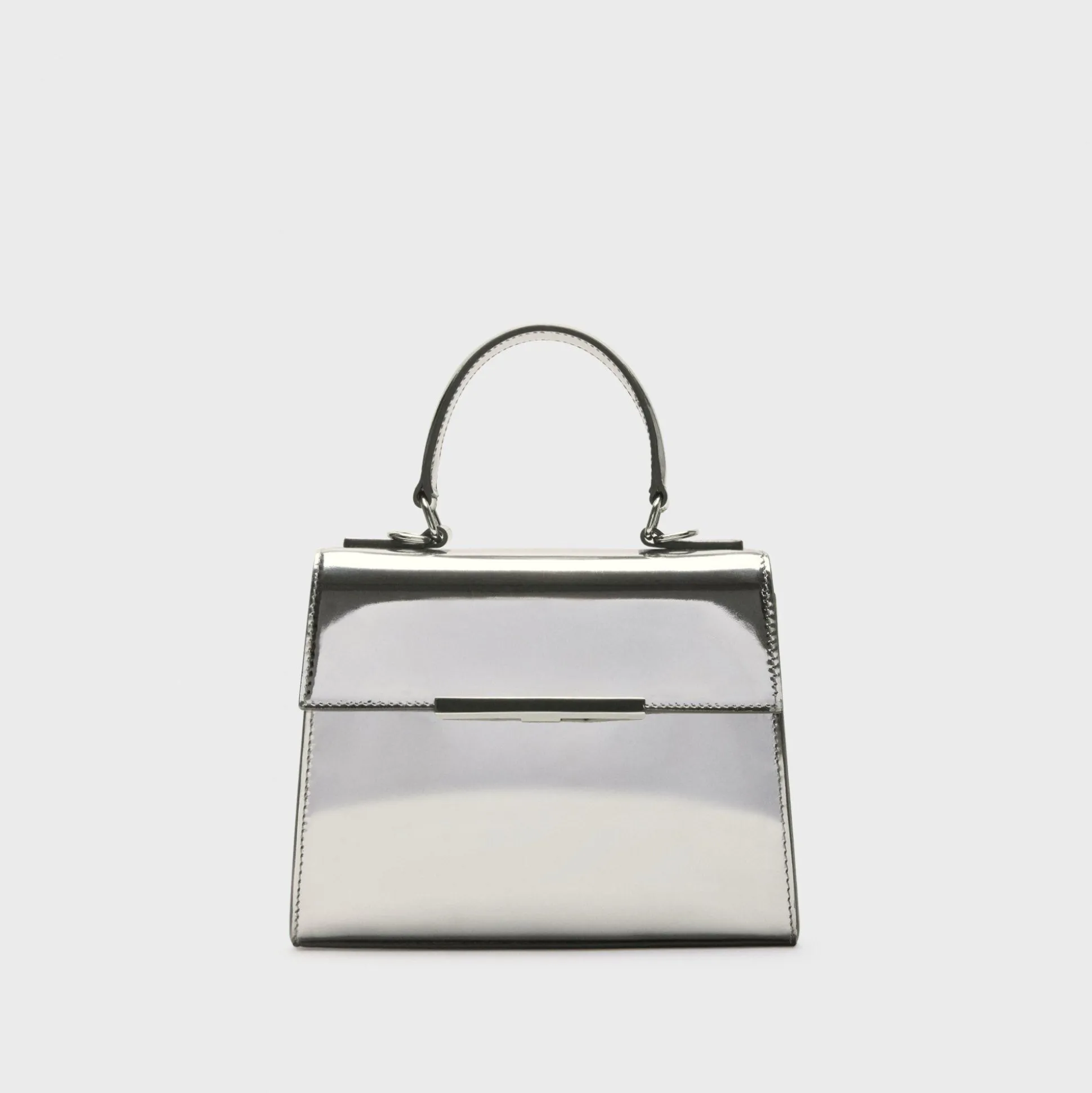 Theory Small Top Handle Bag In Metallic Leather-Women Bags