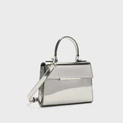 Theory Small Top Handle Bag In Metallic Leather-Women Bags