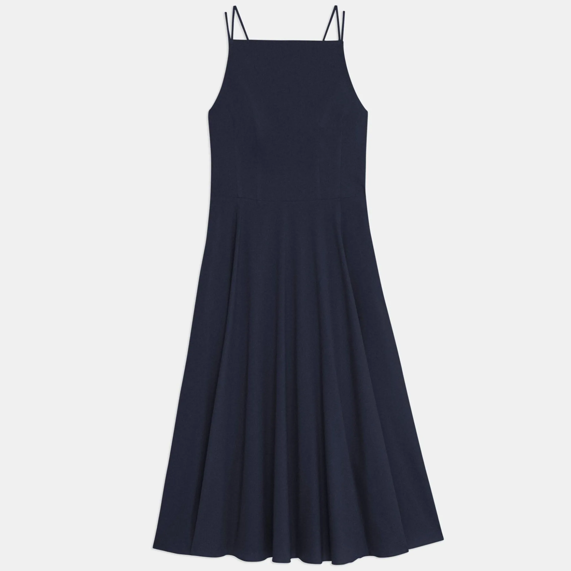 Theory Square Neck Dress In Good Linen-Women Dresses