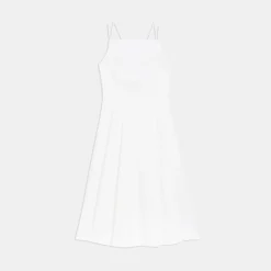 Theory Square Neck Dress In Good Linen-Women Dresses