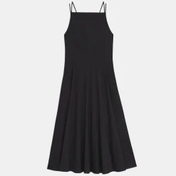 Theory Square Neck Dress In Good Linen-Women Dresses