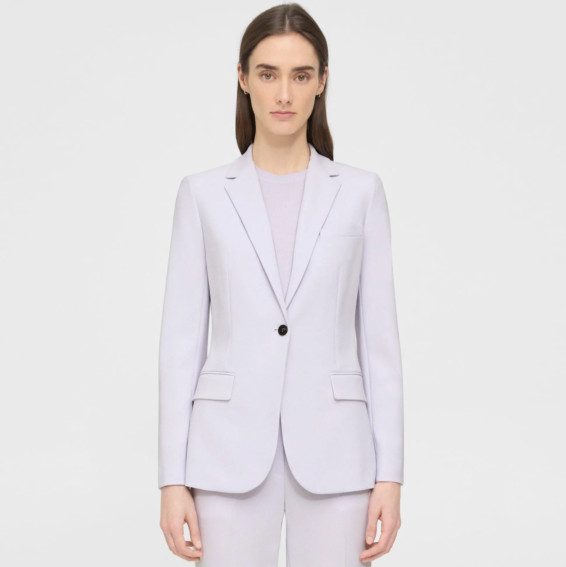 Theory Staple Blazer In Admiral Crepe-Women Blazers + Jackets
