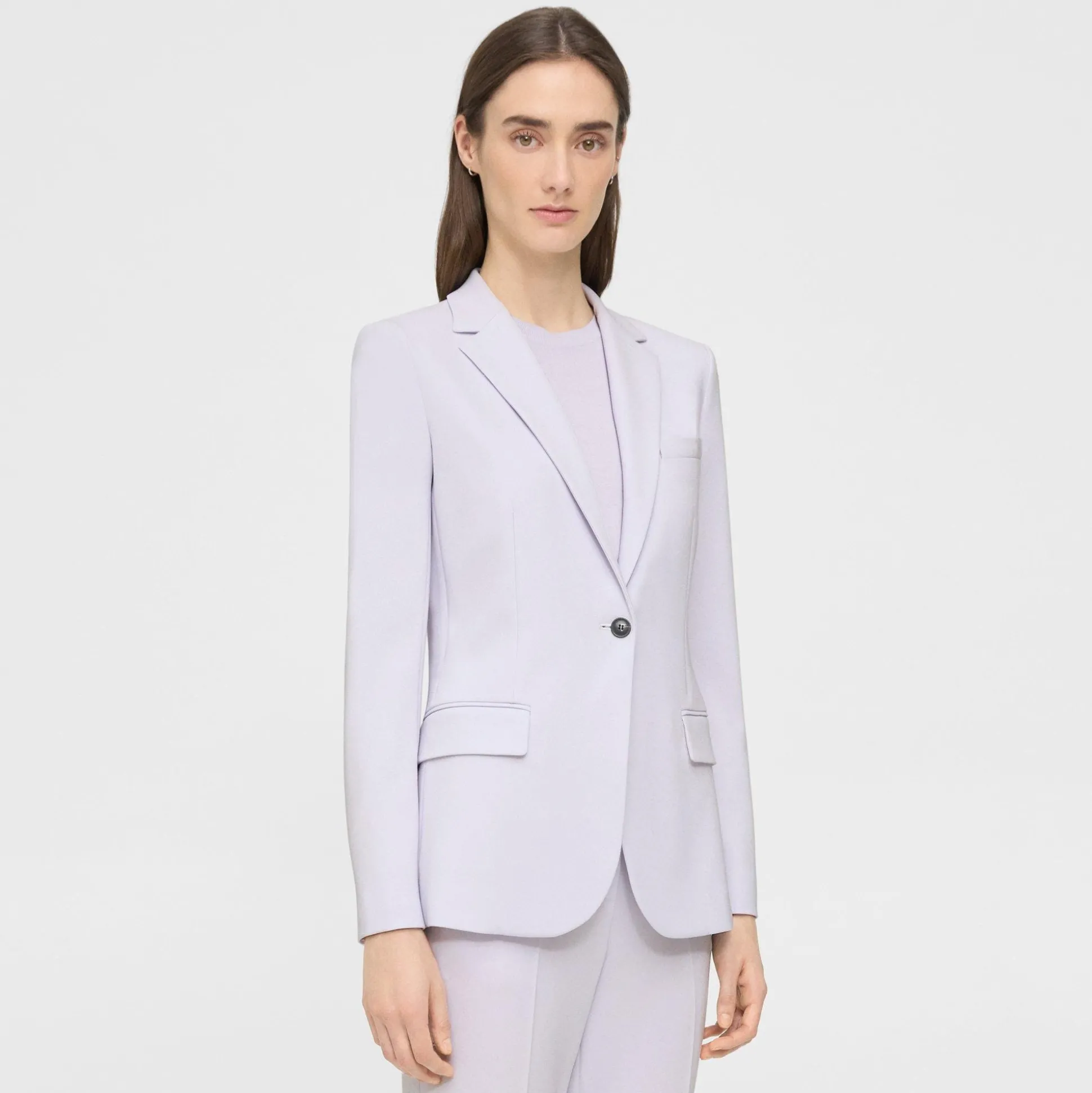 Theory Staple Blazer In Admiral Crepe-Women Blazers + Jackets