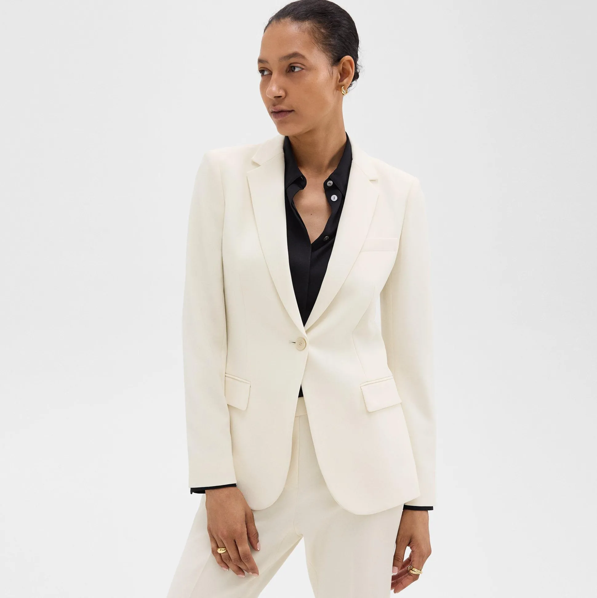 Theory Staple Blazer In Admiral Crepe-Women Suits|Blazers + Jackets