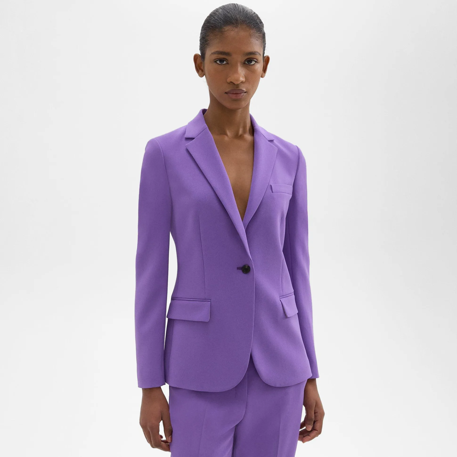Theory Staple Blazer In Admiral Crepe-Women Suits|Blazers + Jackets