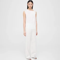 Theory Straight Pull-On Pant In Galena Linen-Women Pants