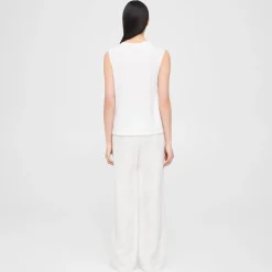 Theory Straight Pull-On Pant In Galena Linen-Women Pants