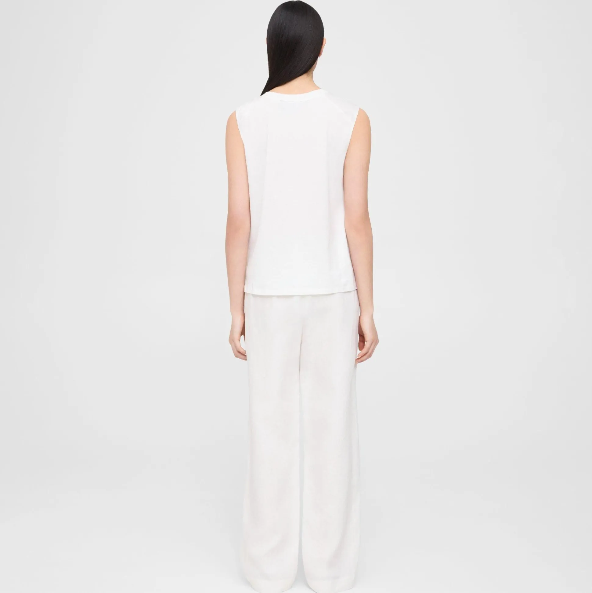 Theory Straight Pull-On Pant In Galena Linen-Women Pants