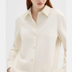 Theory Straight Shirt In Admiral Crepe-Women Tops