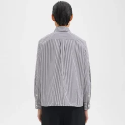 Theory Straight Shirt In Cotton-Women Tops