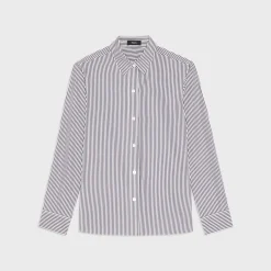 Theory Straight Shirt In Cotton-Women Tops