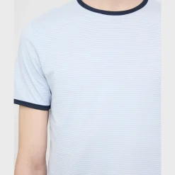 Theory Striped Ringer Tee In Cotton-Men T-shirts + Polos
