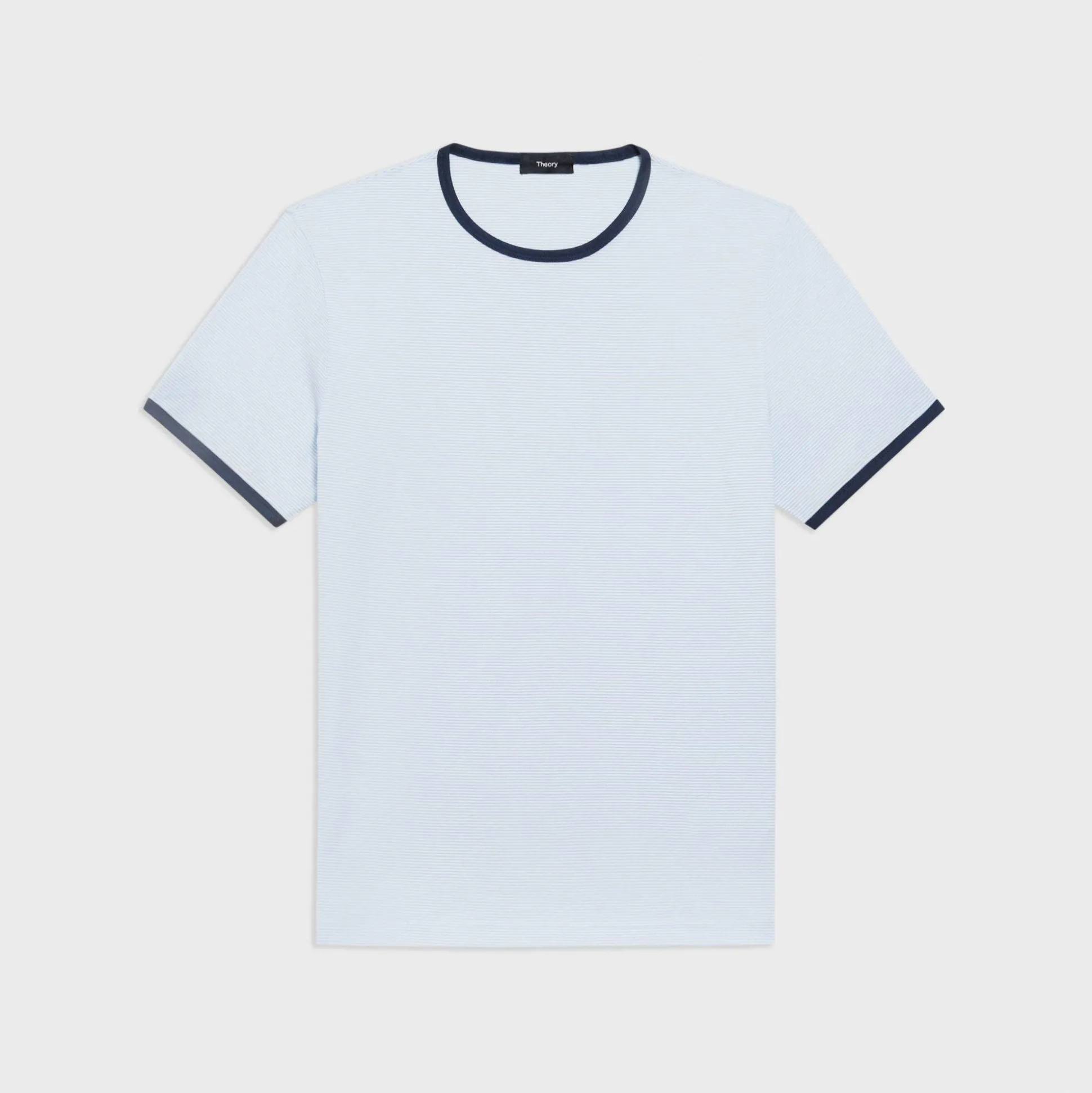 Theory Striped Ringer Tee In Cotton-Men T-shirts + Polos