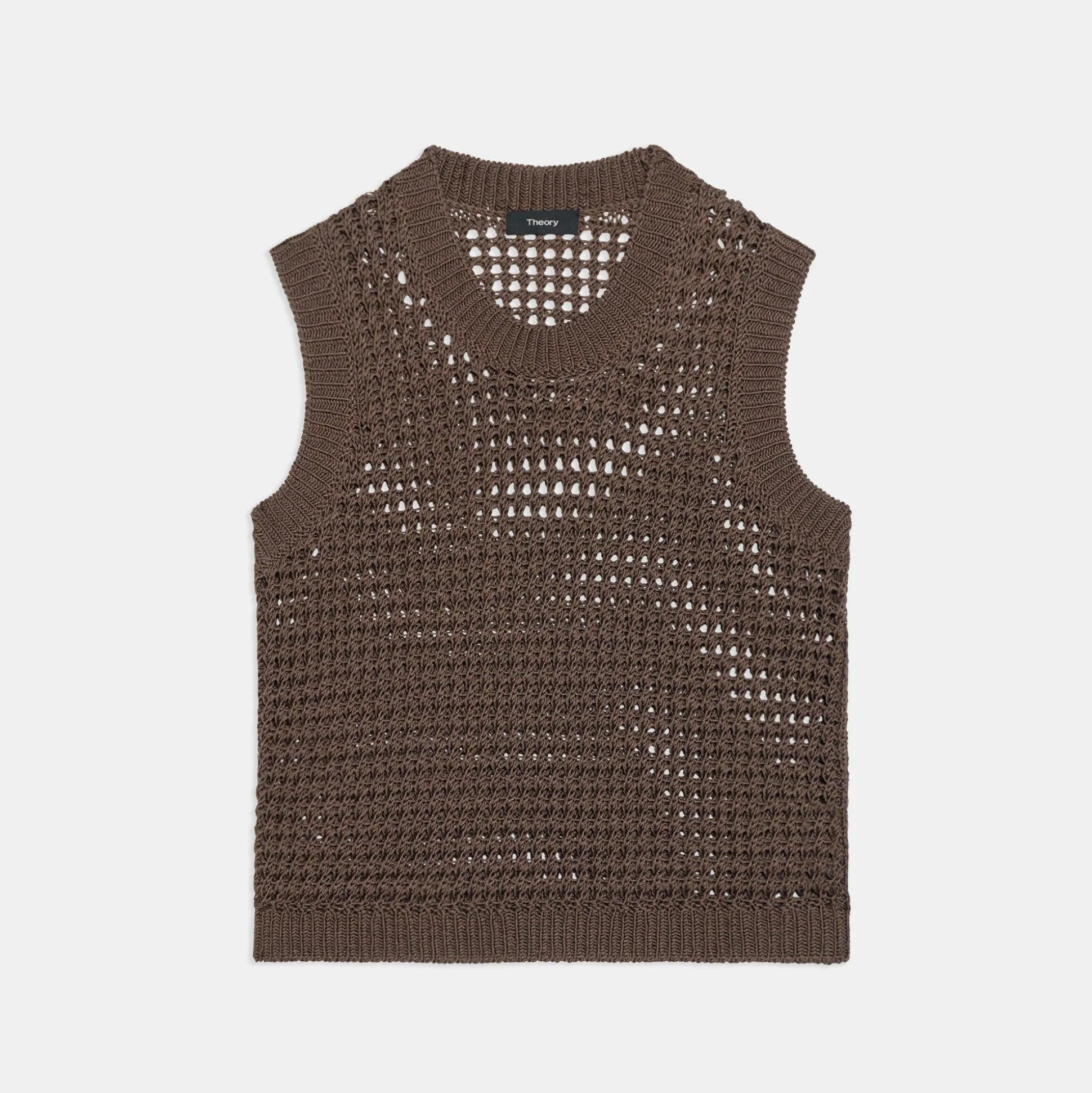 Theory Sweater Vest In Pima Cotton-Women Sweaters + Cardigans